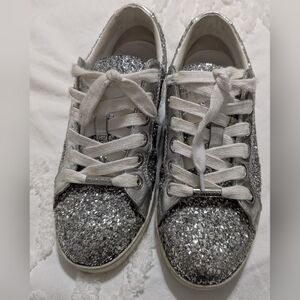 Jimmy Choo Silver Glitter Women's Sneakers
